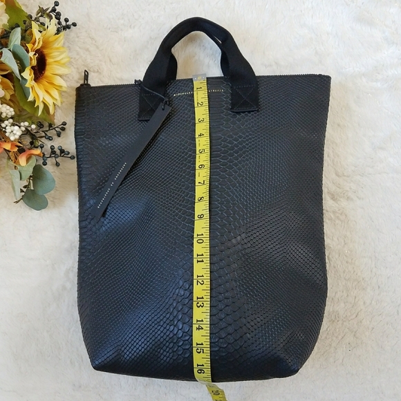 Ampersand as Apostrophe Black Python Backpack Tote main image 8